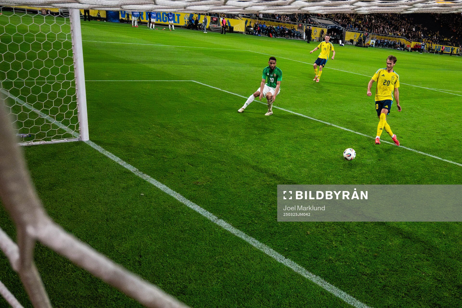 Benjamin Nygren of Sweden scores 2-0
