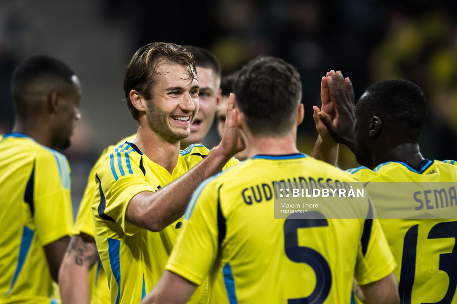 Benjamin Nygren of Sweden celebrates