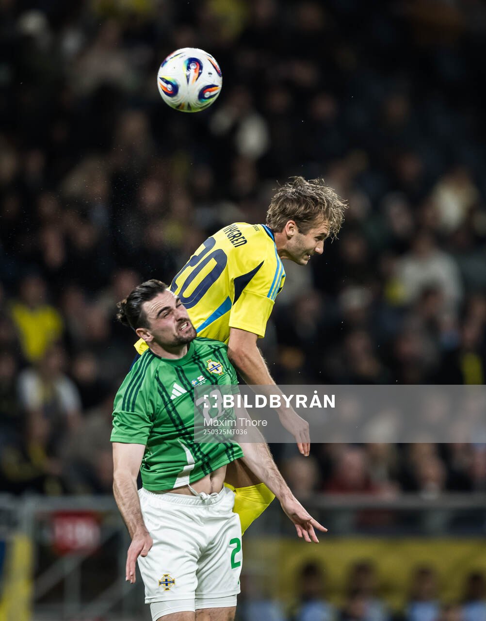 Benjamin Nygren of Sweden and Ciaron Brown of Northern