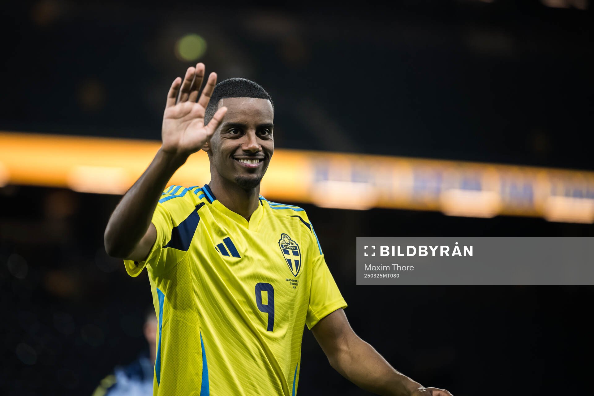 Alexander Isak of Sweden celebrates