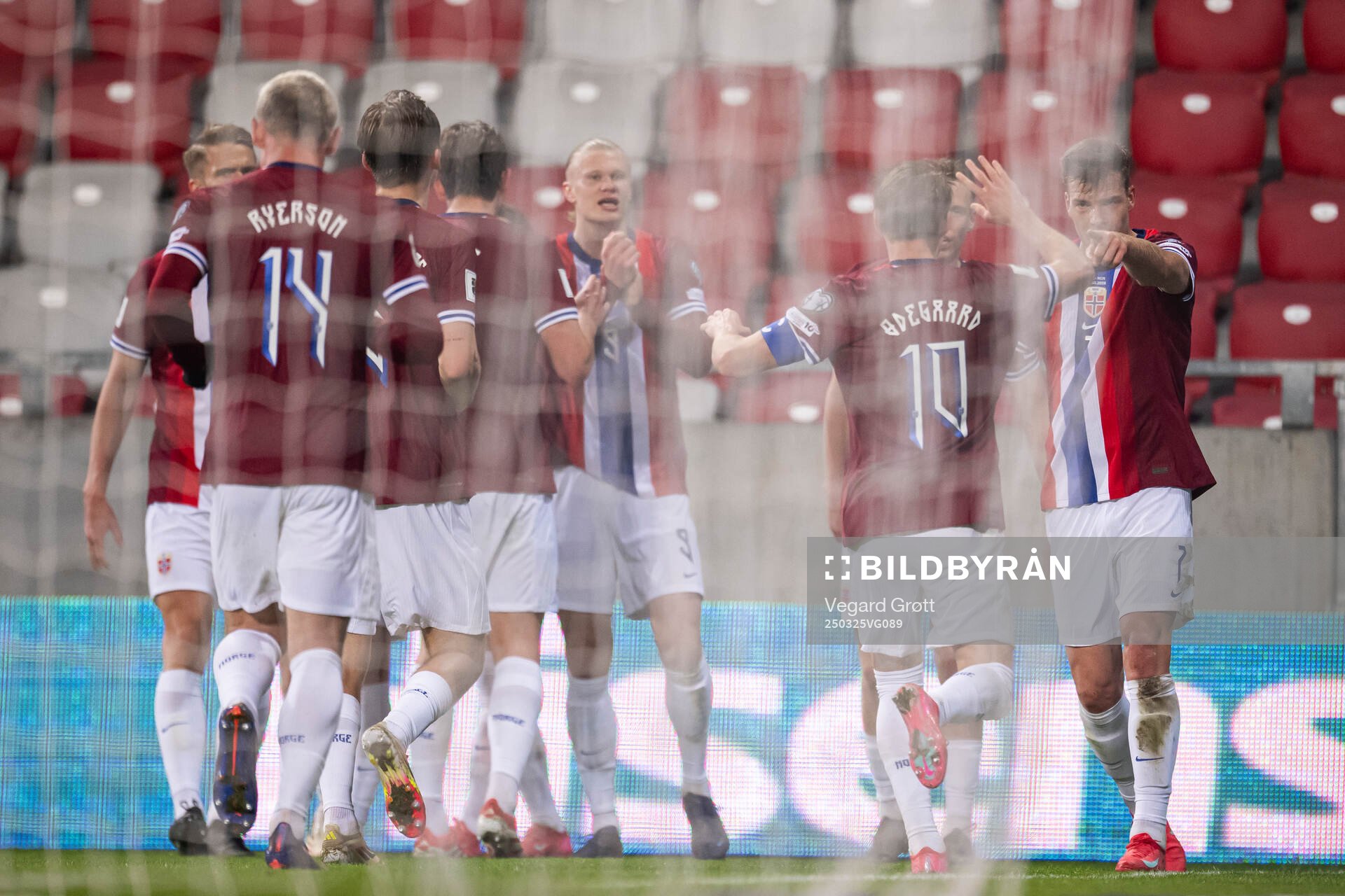 Alexander Sørloth of Norway celebrates