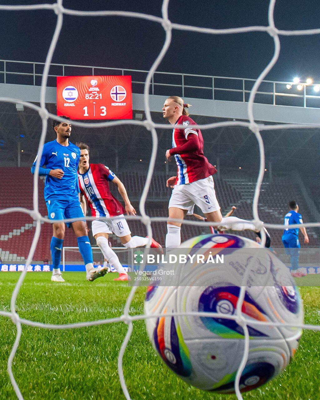 Erling Braut Haaland of Norway celebrates with teammate