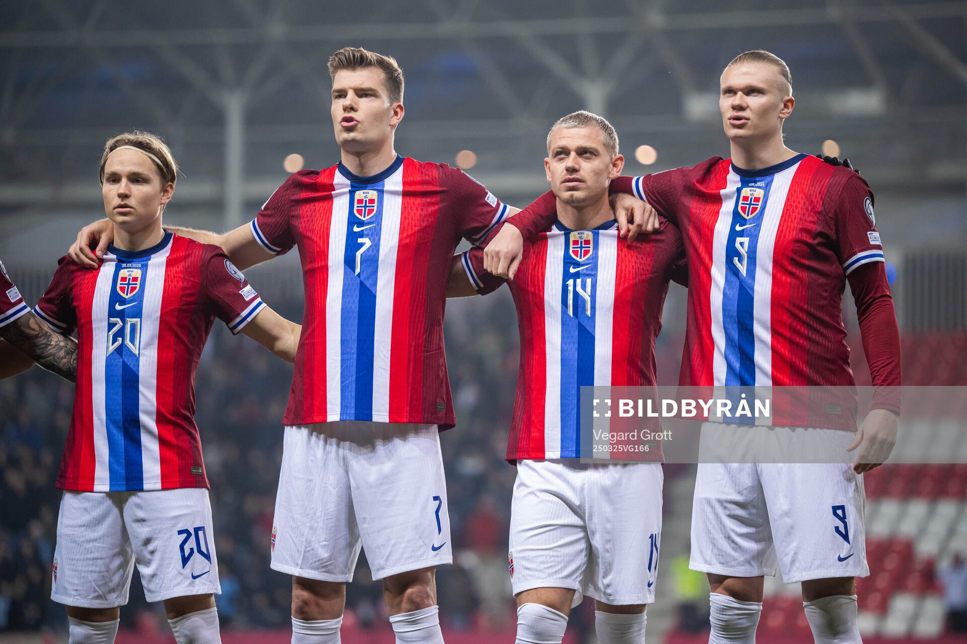Andreas Schjelderup, Alexander Sørloth, Julian Ryerson and