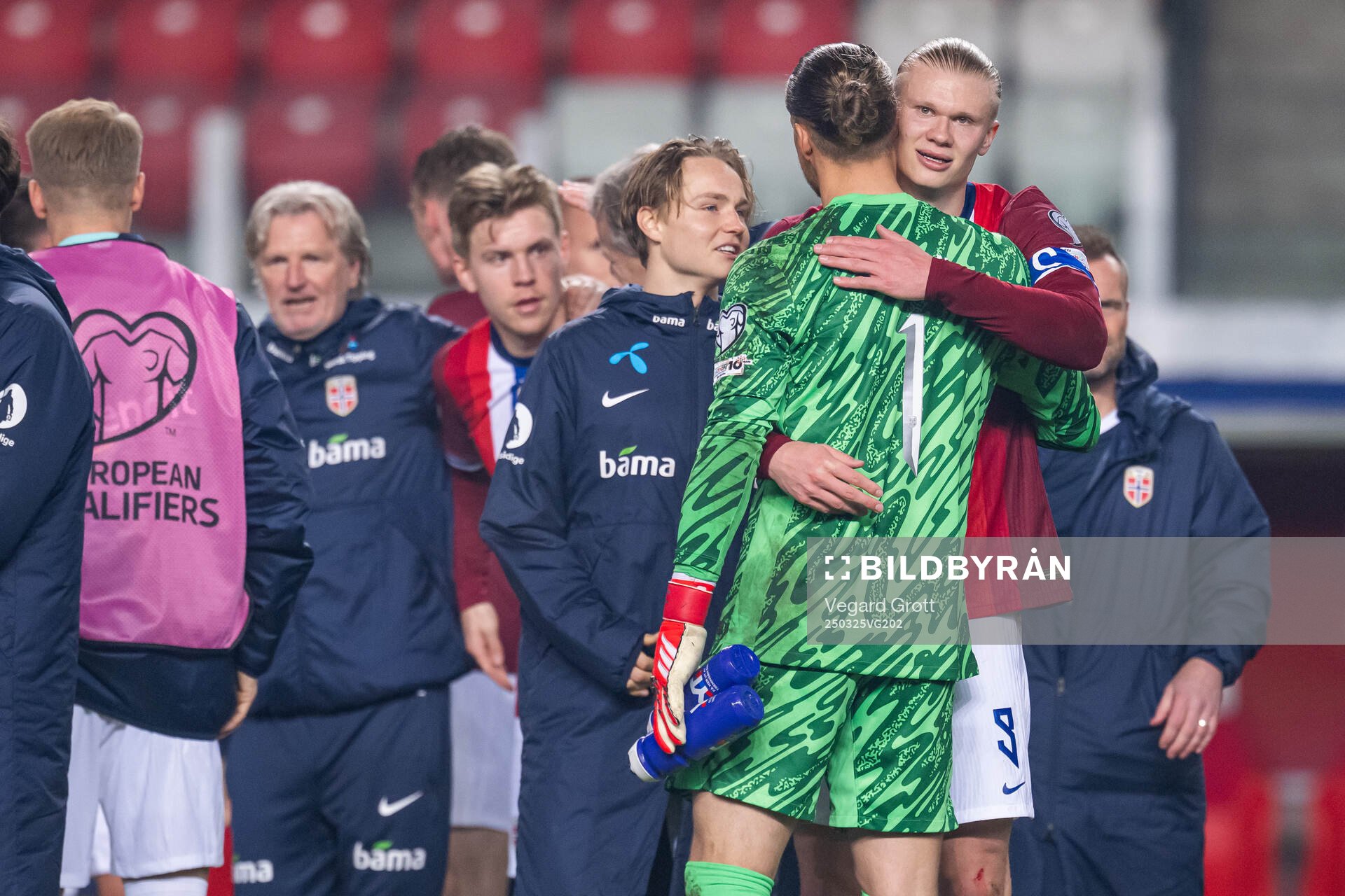 Goalkeeper Ørjan Håskjold Nyland and Erling Braut Haaland