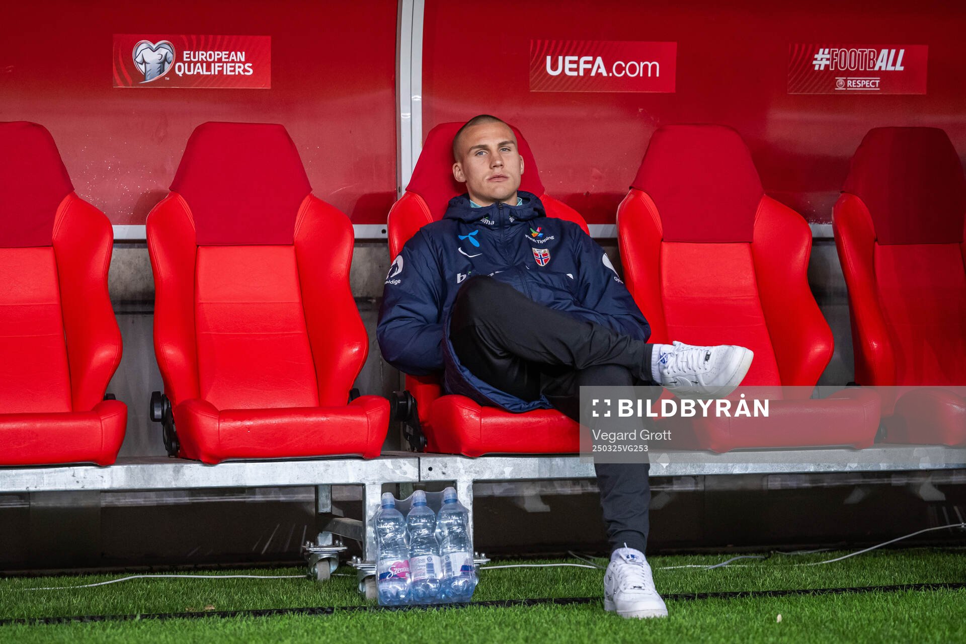 Leo Østigård of Norway ahead of the FIFA World Cup Qualifier football match between Israel and Norway on March 25, 2025 in Debrecen.