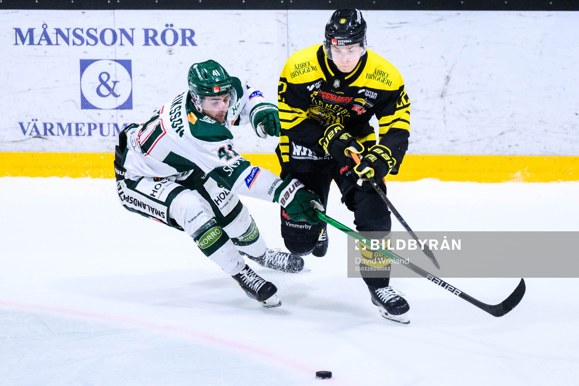 Tingsryds Melker Eriksson och Vimmerbys Elias Lindgren