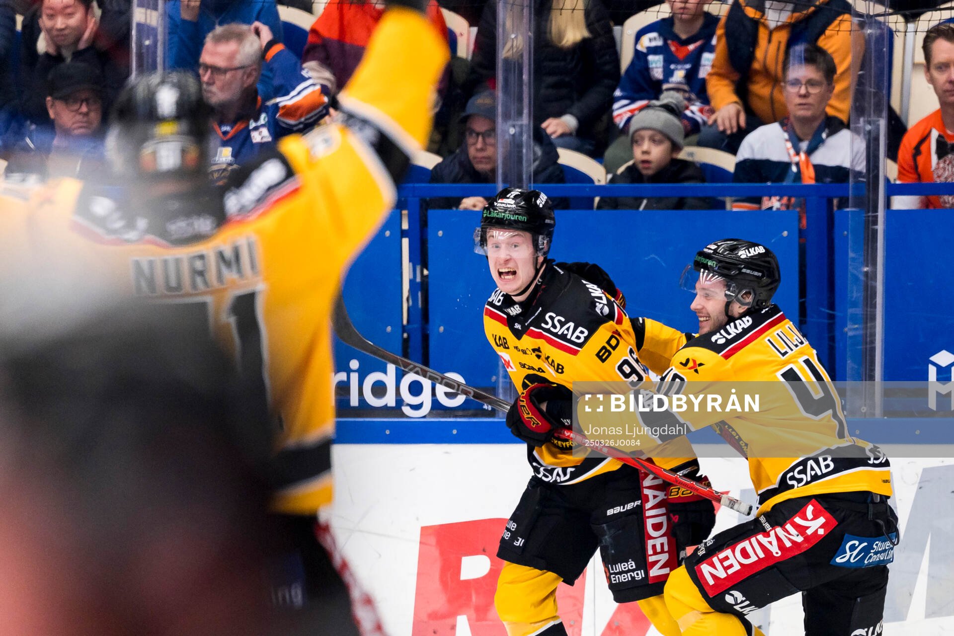 Luleås Pontus Andreasson och David Lilja jublar