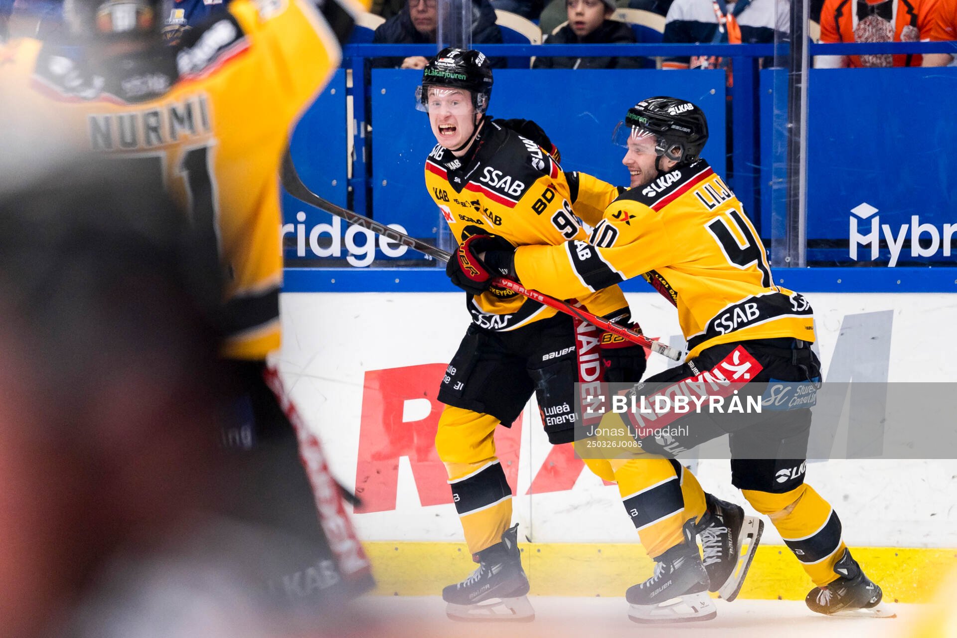 Luleås Pontus Andreasson och David Lilja jublar