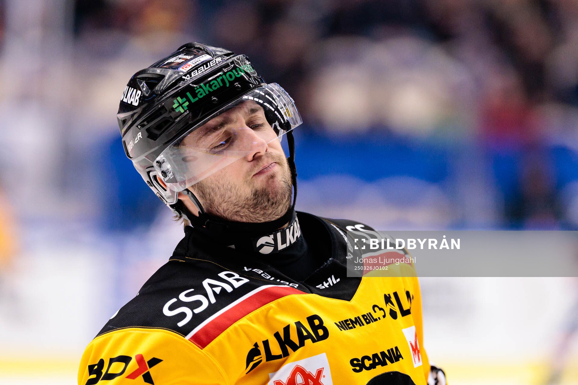 Luleås David Lilja har ont