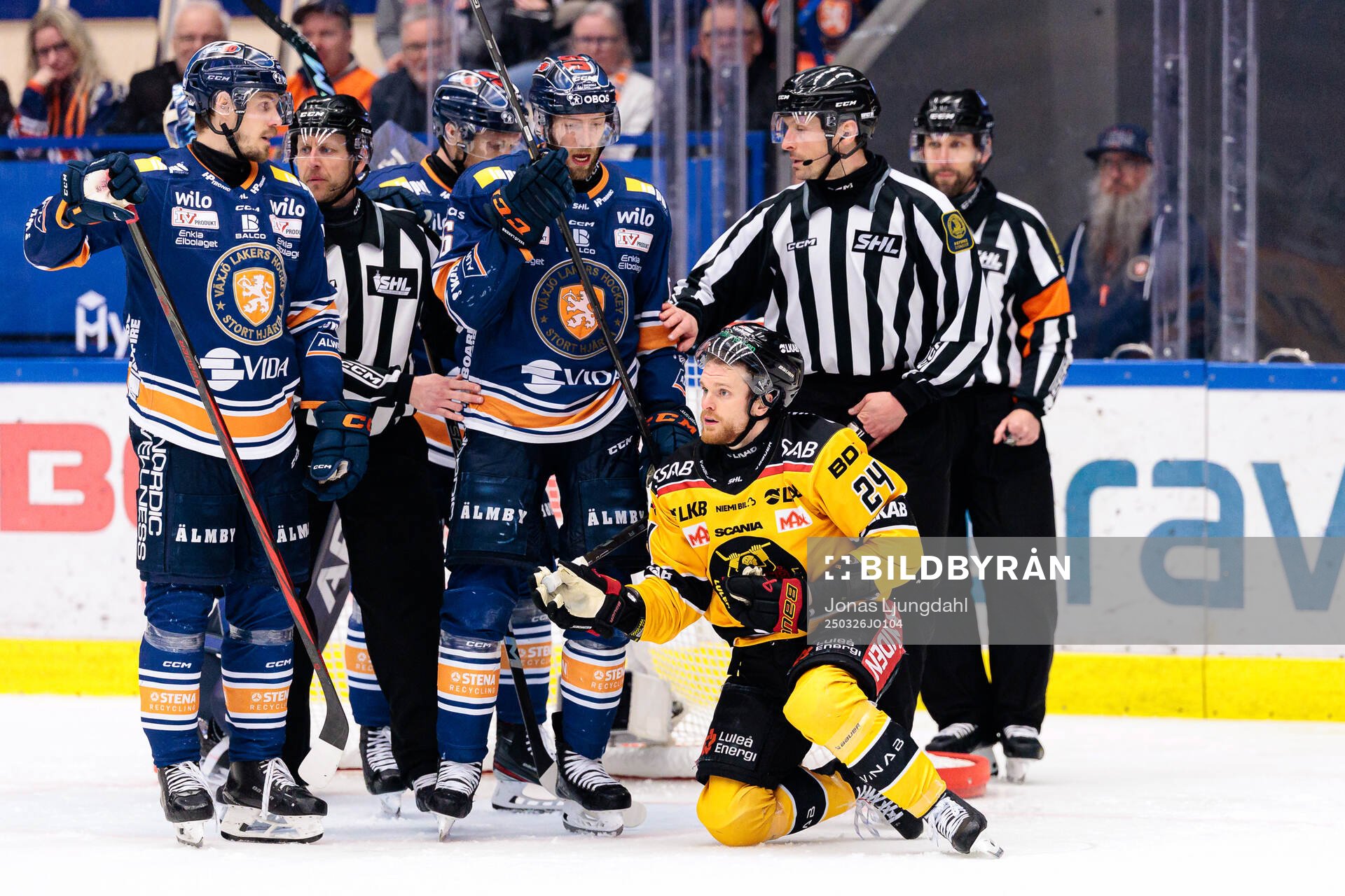 Växjös Emil Larsson, Petter Granberg och Luleås Brendan