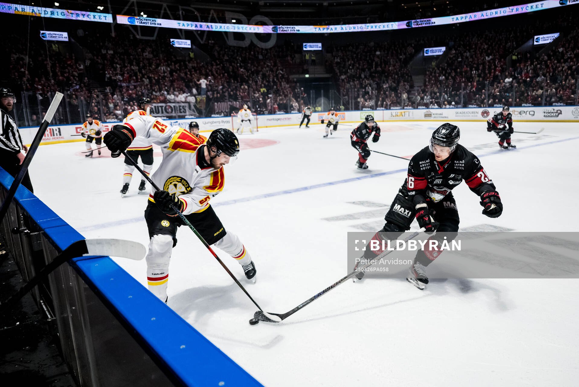 Brynäs Jack Kopacka och Malmö Redhawks Teemu Kivihalme