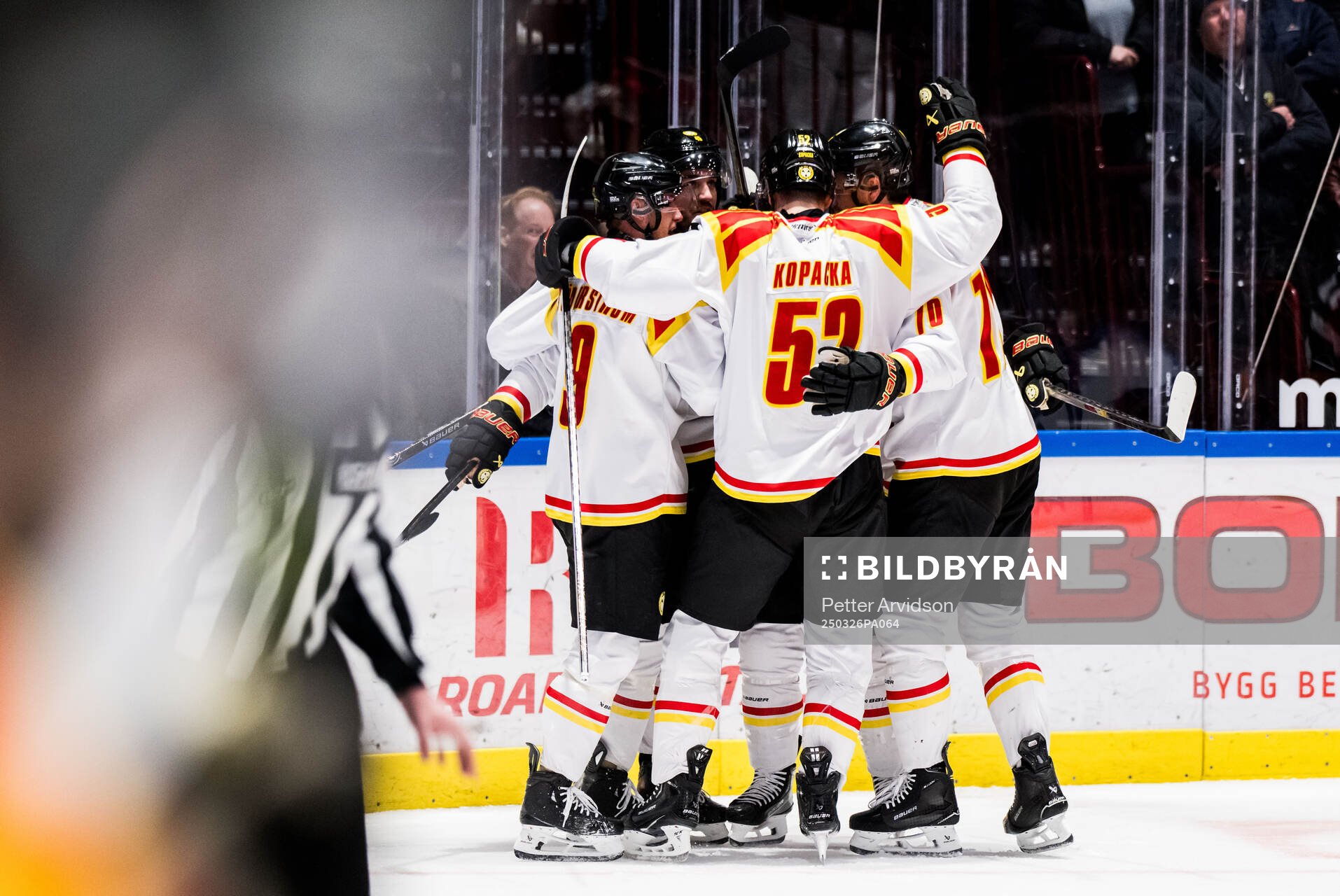 Brynäs Jordan Schroeder jublar