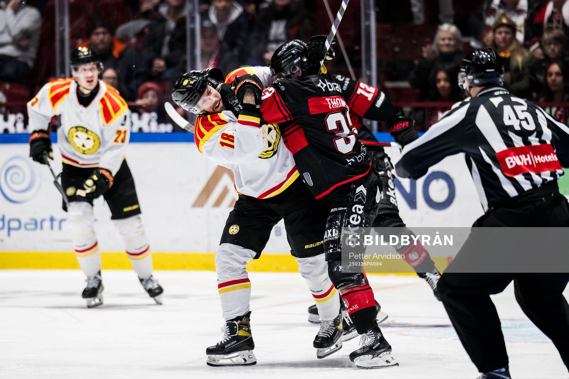 Brynäs Anton Rödin och Malmö Redhawks Lassi Thomson