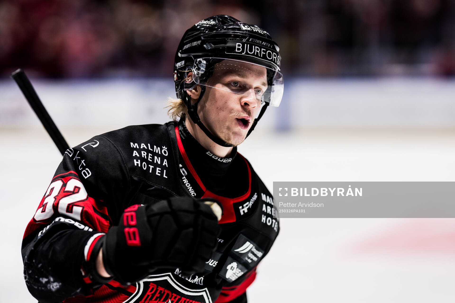 Malmö Redhawks Joona Ikonen jublar
