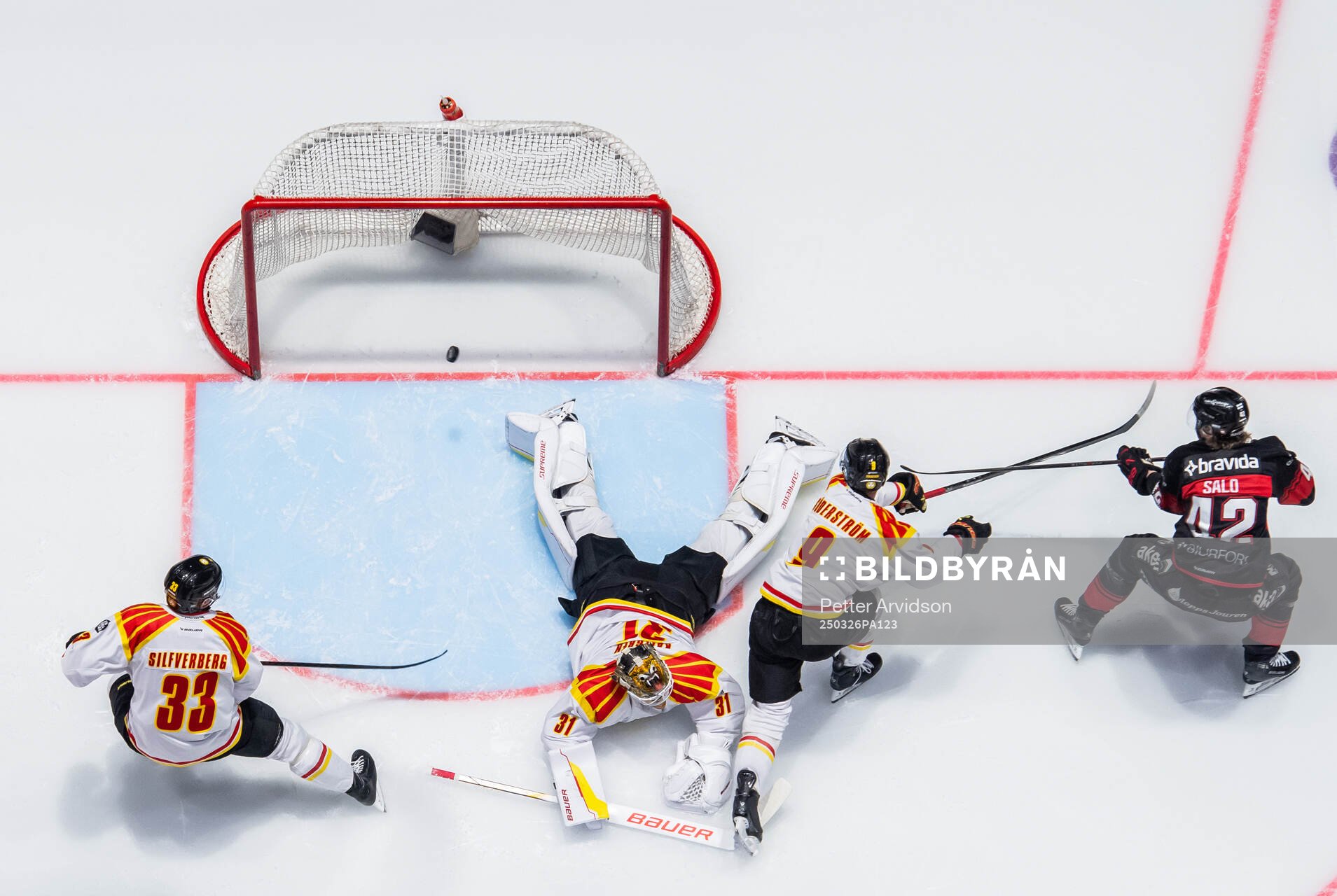 Malmö Redhawks Robin Salo oroar mot Brynäs Jakob