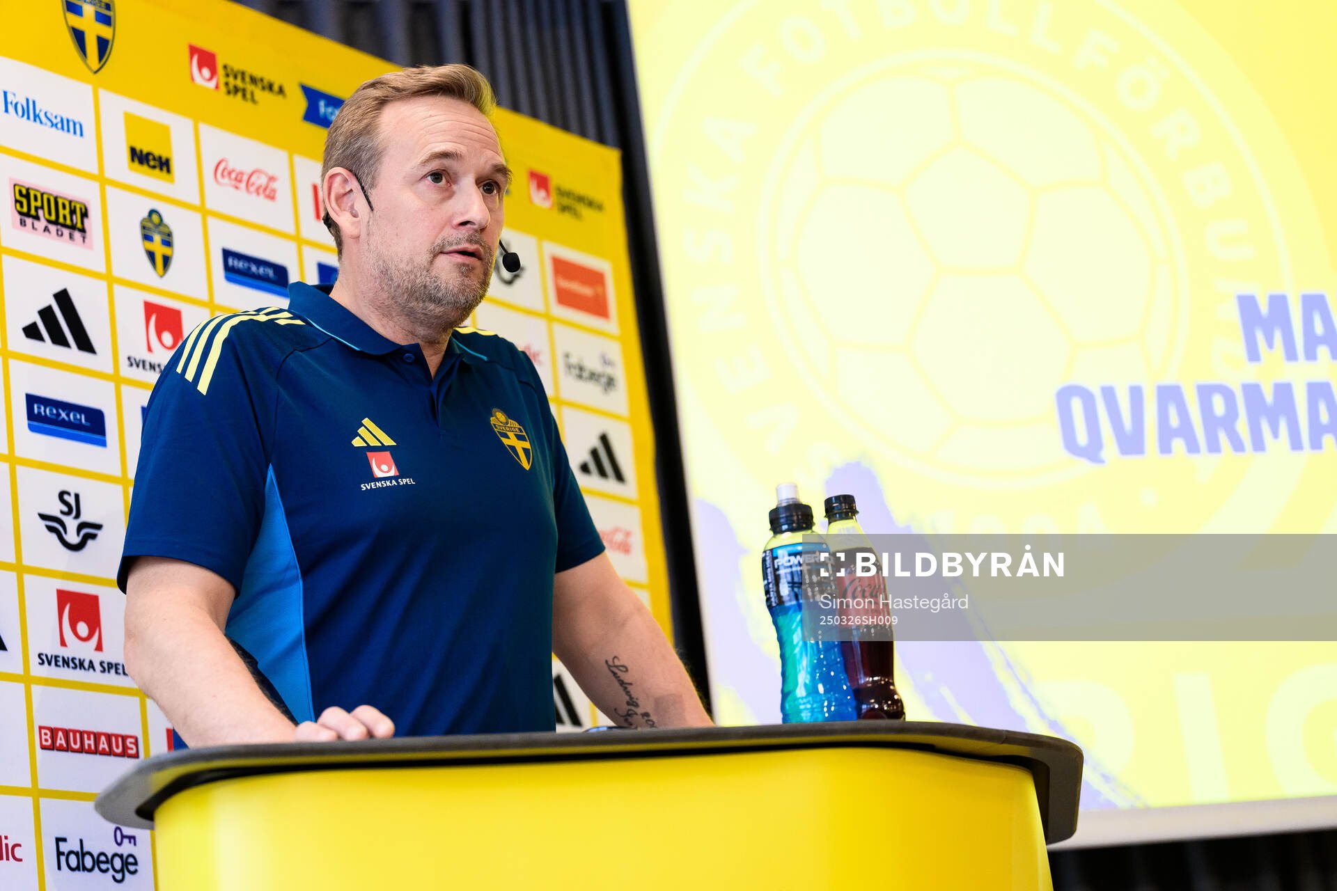 Head coach Martin Qvarmans Möller of the Swedish women's