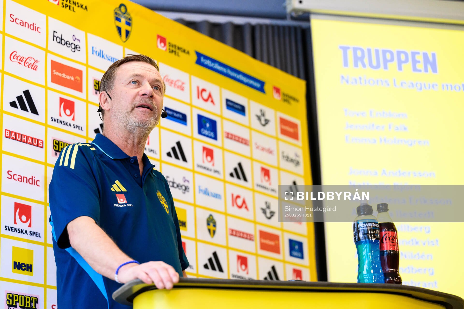 Head coach Peter Gerhardsson of the Swedish women's