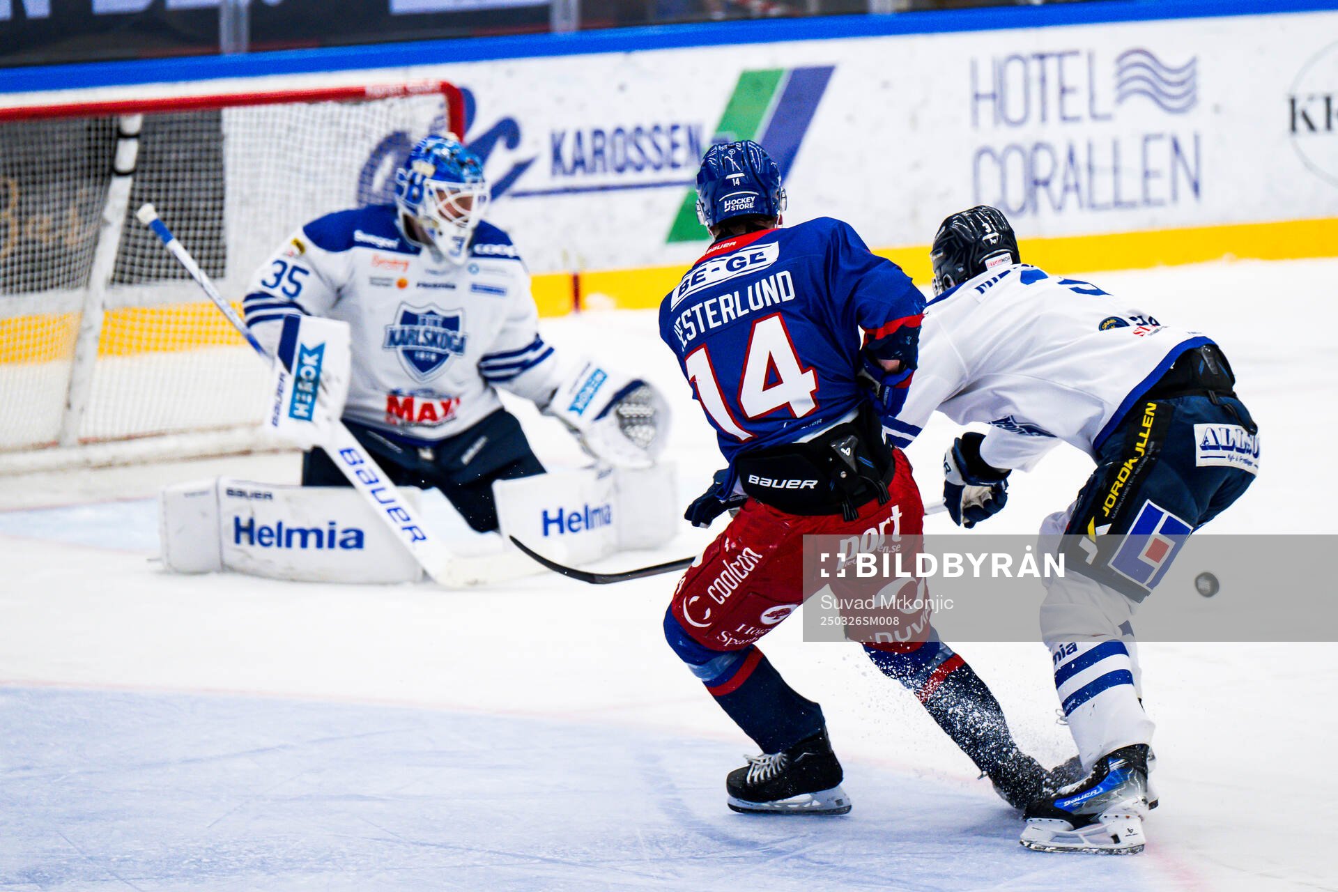 Oskarshamns Lukas Vesterlund och Karlskogas Stefan Milosevic