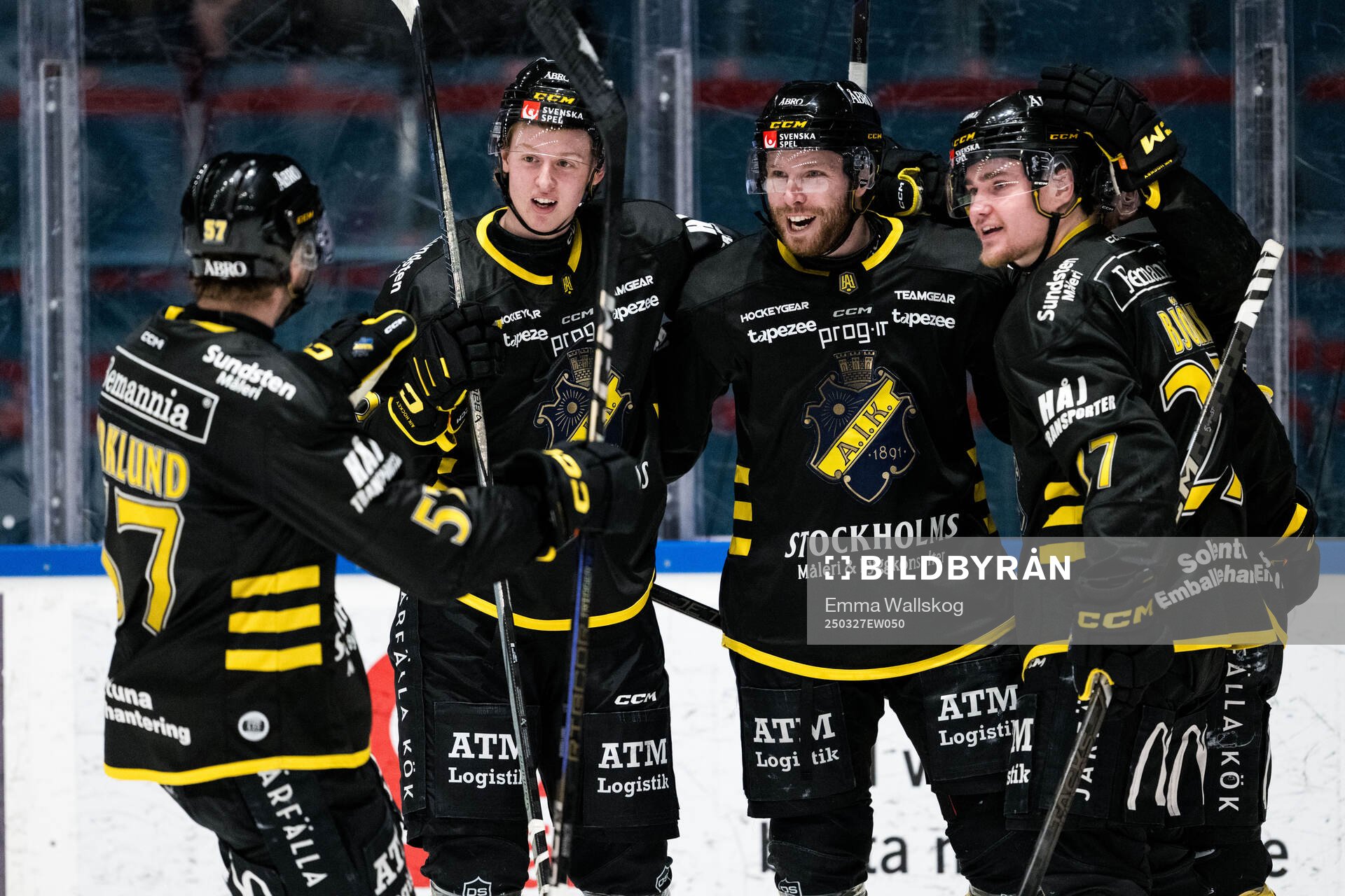 AIKs Lukas Zetterberg, Viggo Gustafsson och Christoffer
