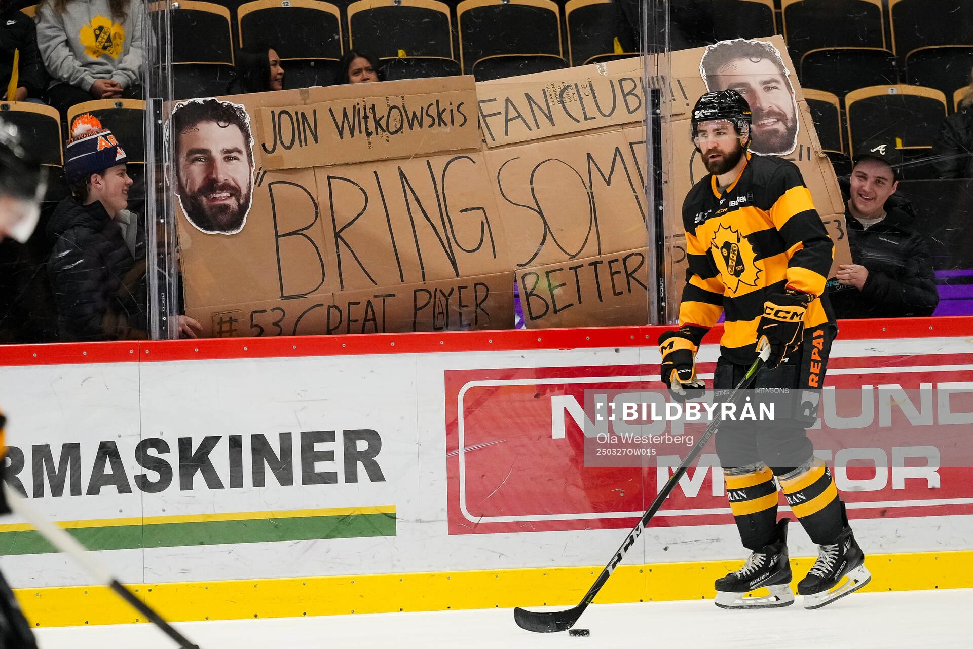 Skellefteås Luke Witkowski med fanclub