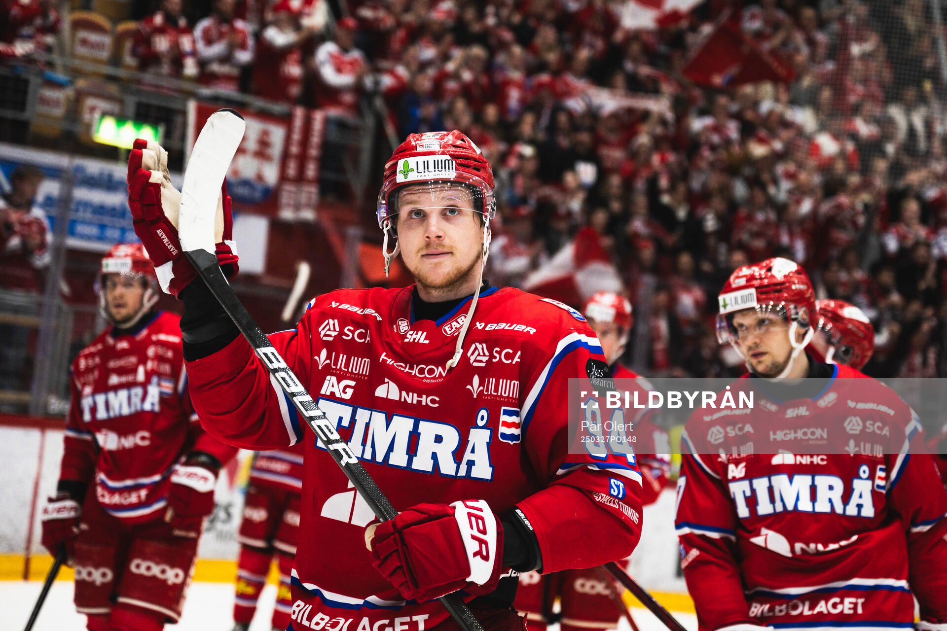 Timrås Sebastian Hartmann jublar