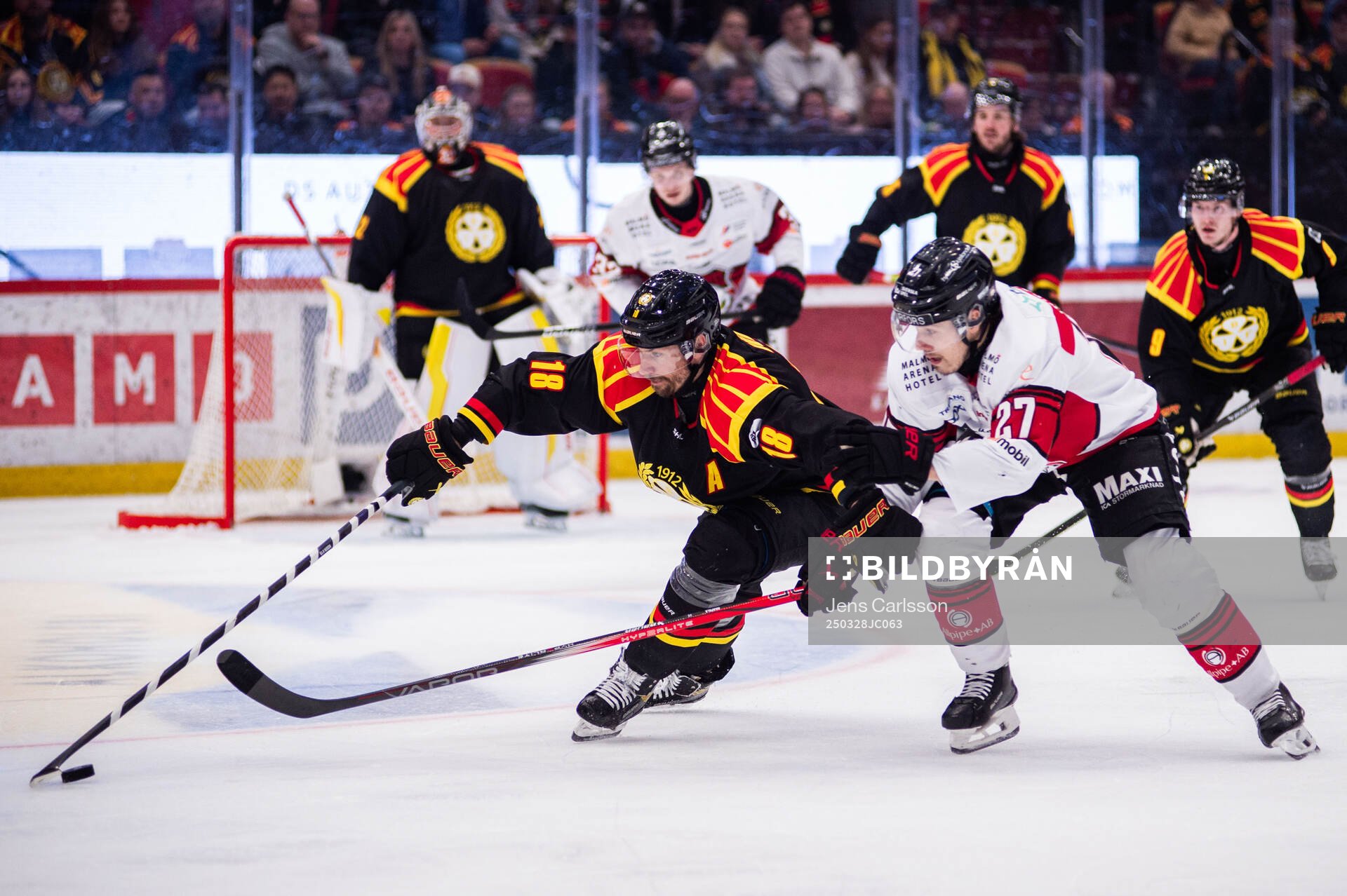 Brynäs Anton Rödin och Malmö Redhawks Henrik Haapala