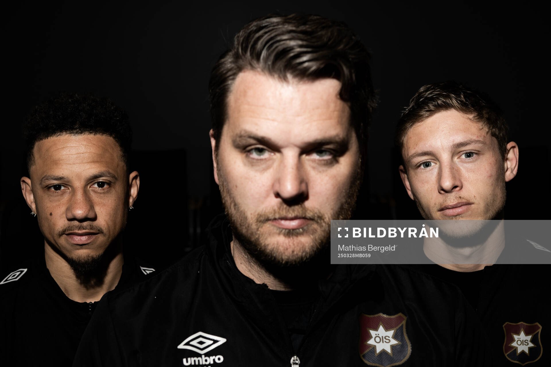 Tobias Sana, tränare Andreas Holmberg och Anton Andreasson