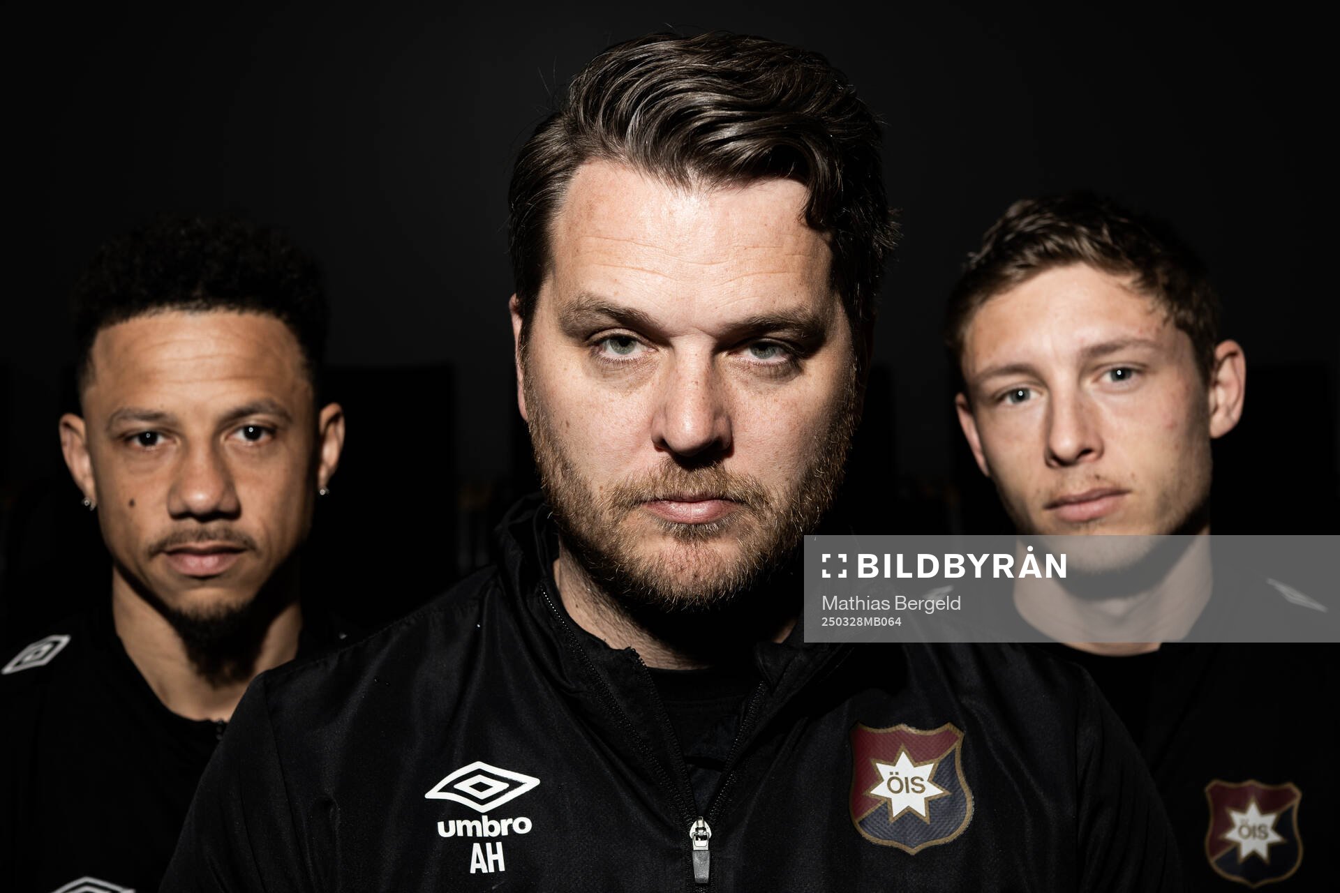 Tobias Sana, tränare Andreas Holmberg och Anton Andreasson