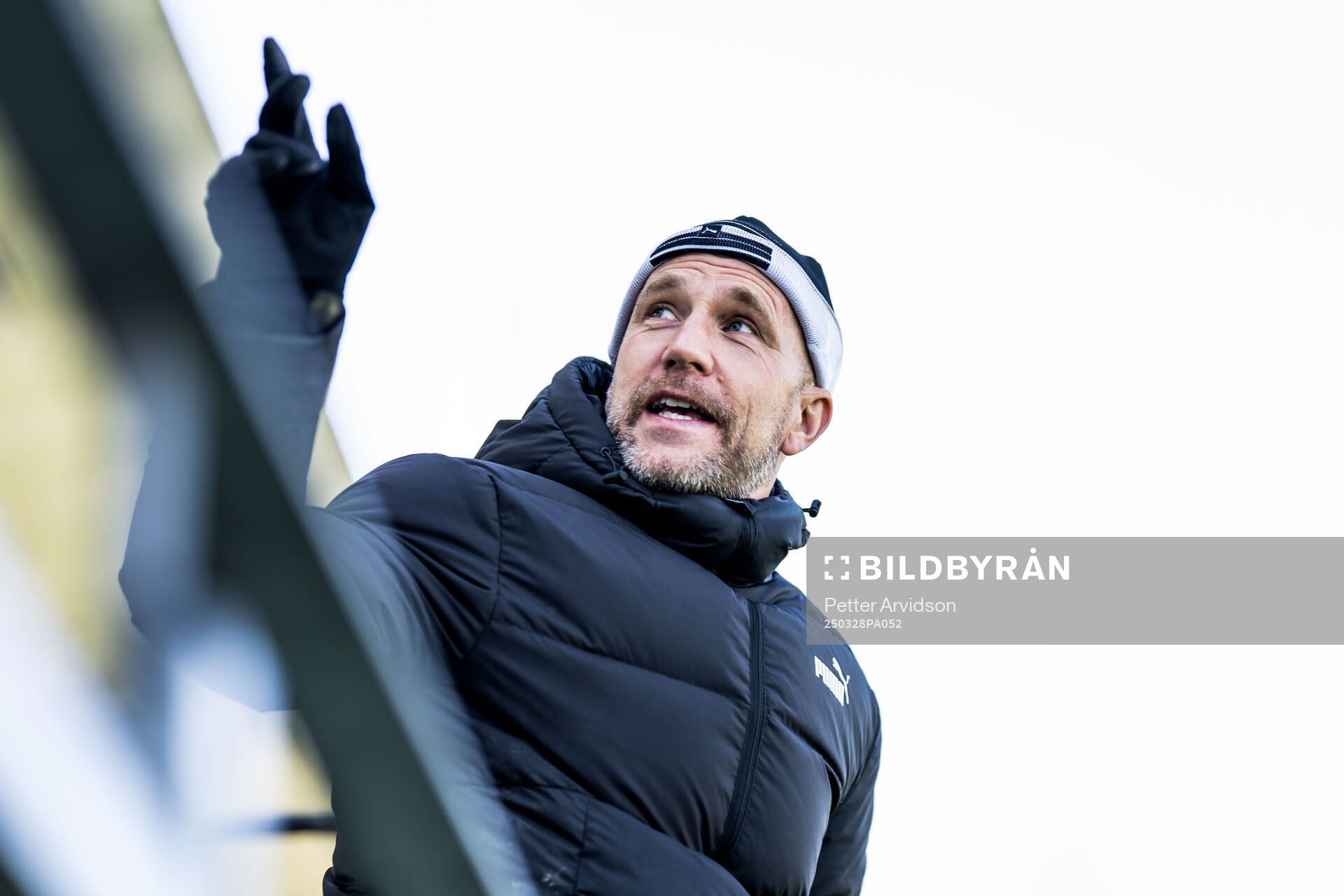 Malmö FFs tränare Henrik Rydström under en fotbollsträning med Malmö FF den 28 mars 2025 i Malmö. 