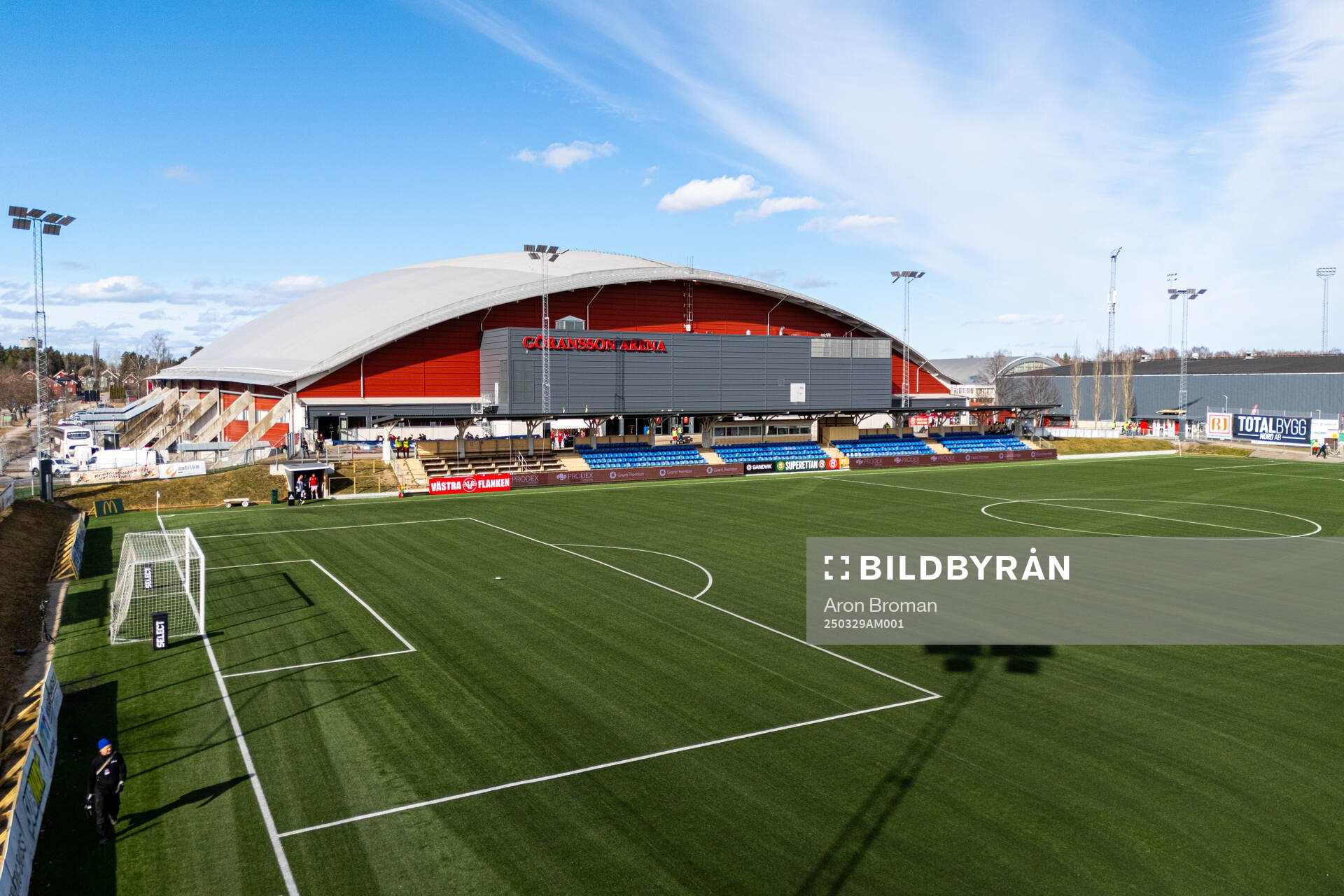 Vy över Jernvallen och Göransson Arena