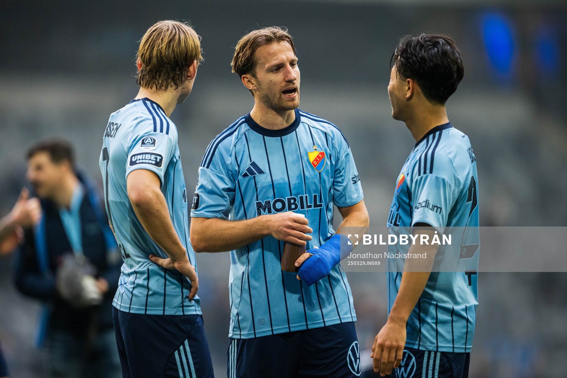 Djurgårdens Tobias Gulliksen, Daniel Stensson och Keita
