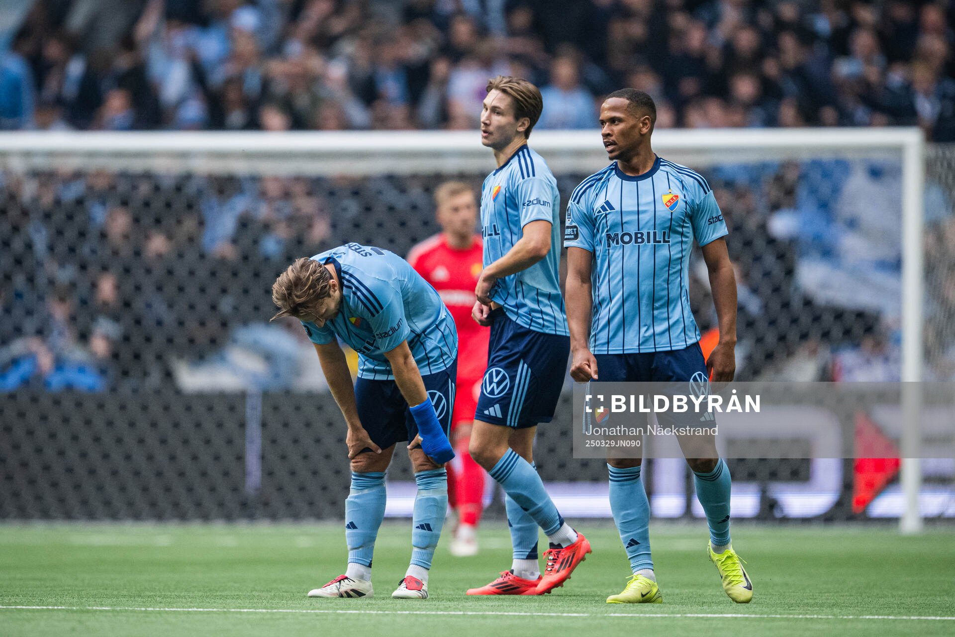 Djurgårdens Daniel Stensson, Miro Tenho och Zakaria Sawo