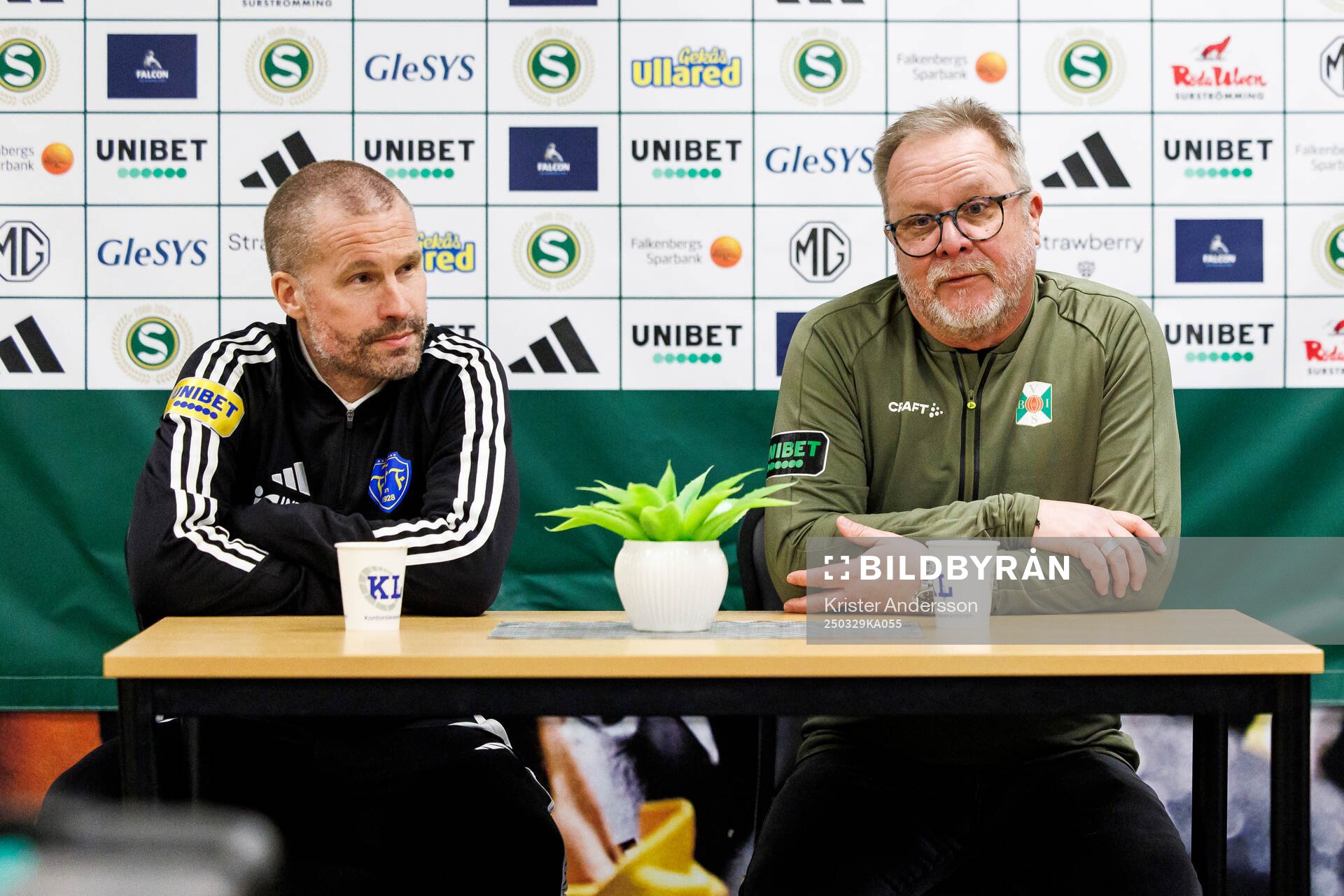 Falkenbergs tränare Christoffer Andersson och Varbergs