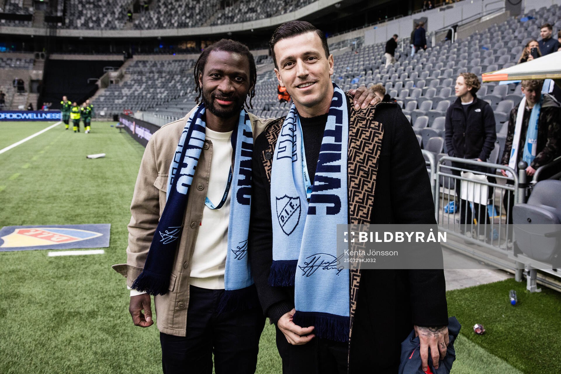Djurgårdens fd spelare Amadou Jawo och Erton Fejzullahu