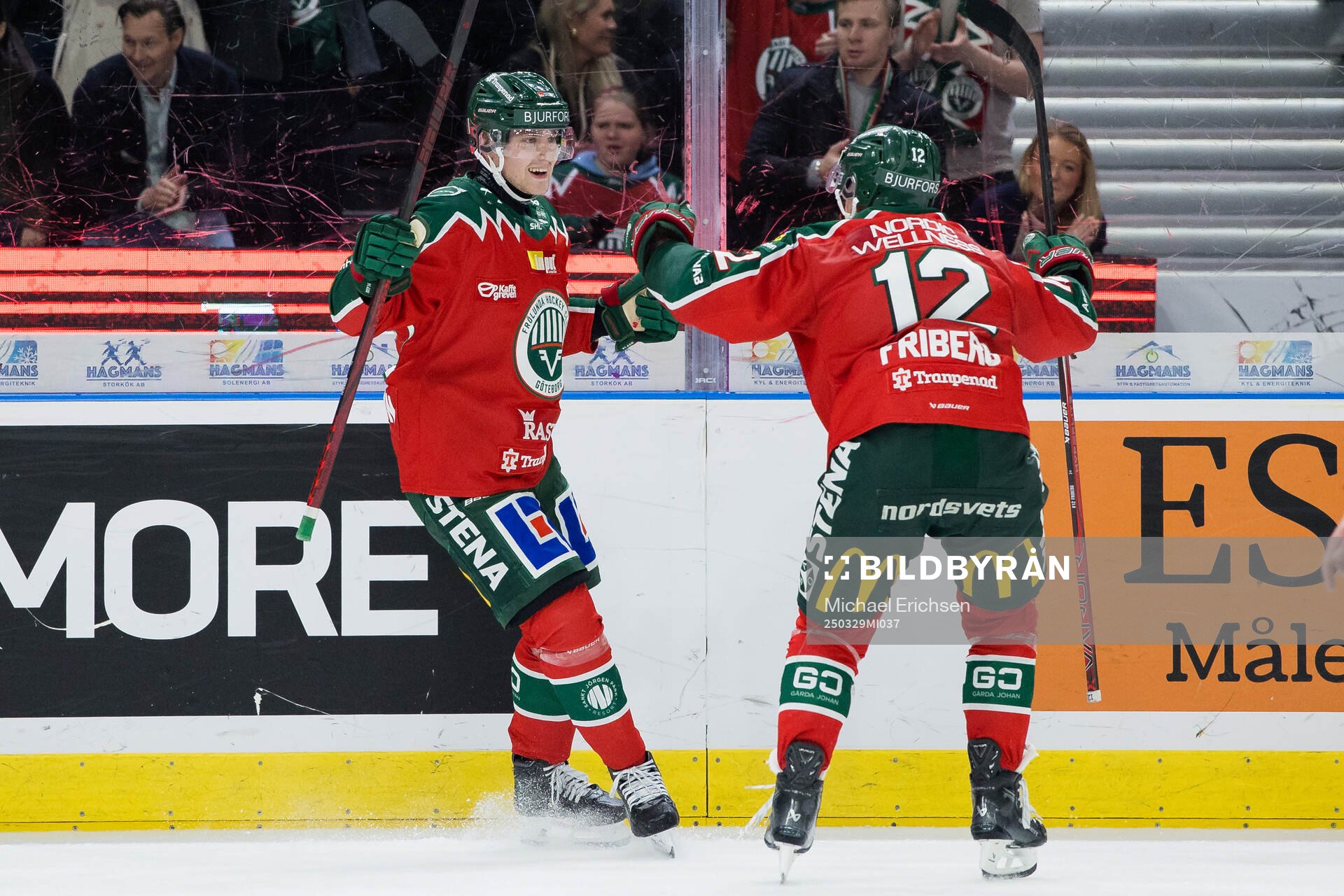 Frölundas Jacob Peterson jublar