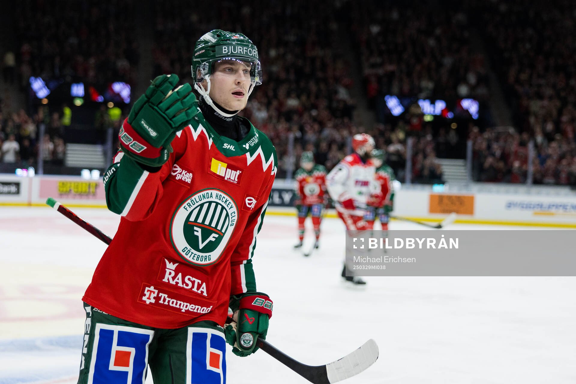 Frölundas Jacob Peterson jublar