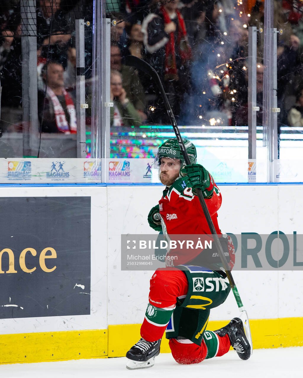 Frölundas Erik Thorell jublar