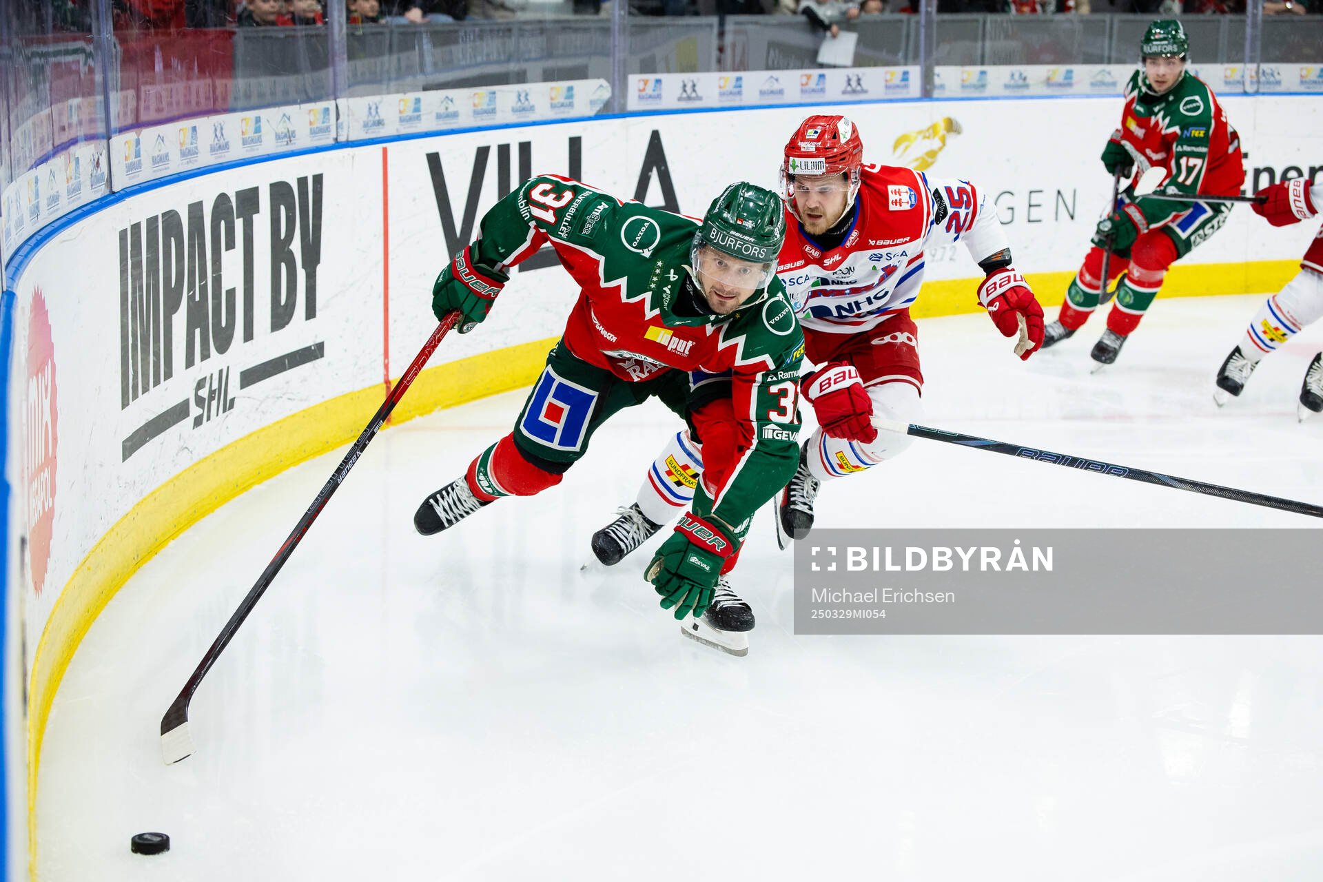Frölundas Nicklas Lasu och Timrås Linus Nässén