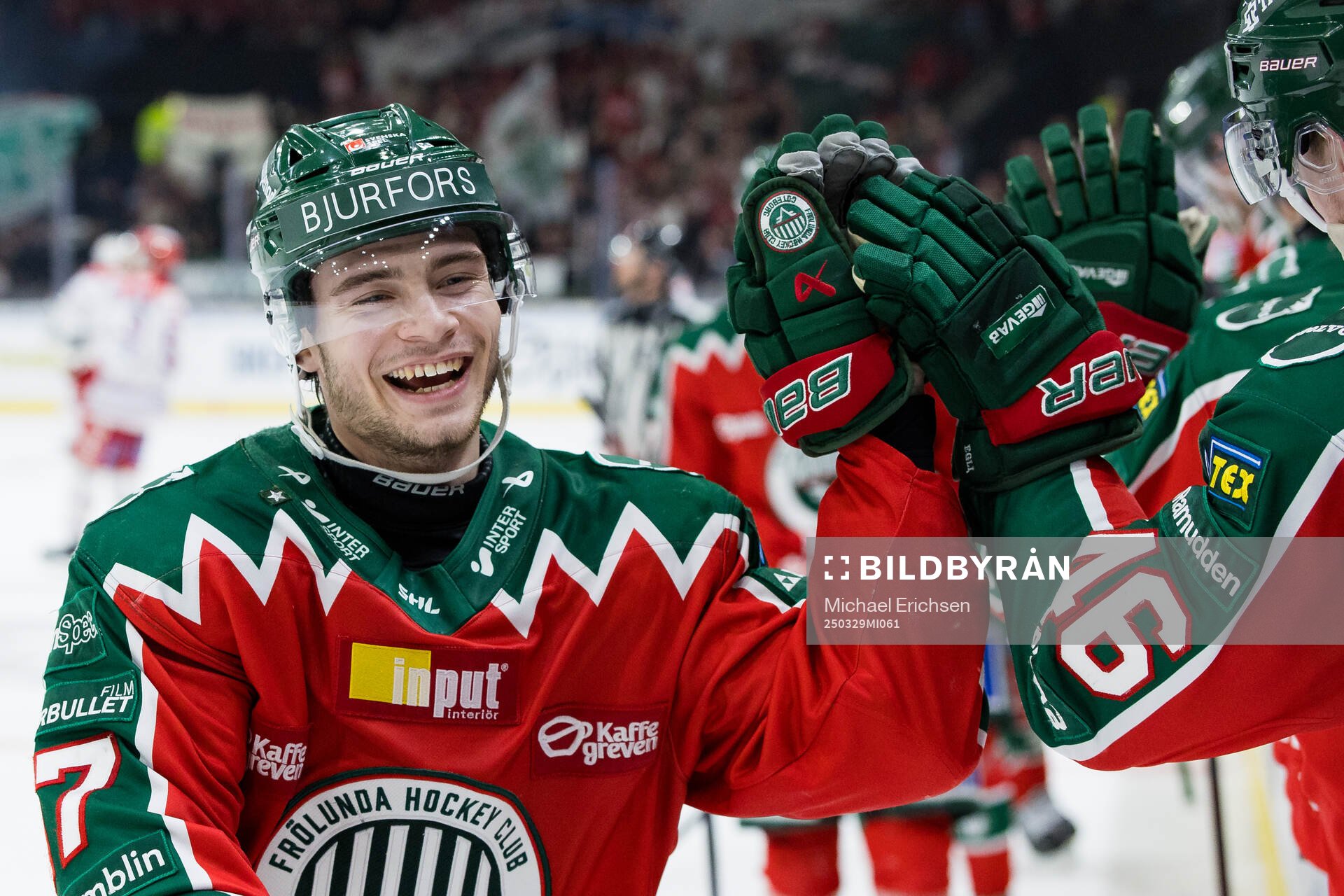 Frölundas Isac Born jublar