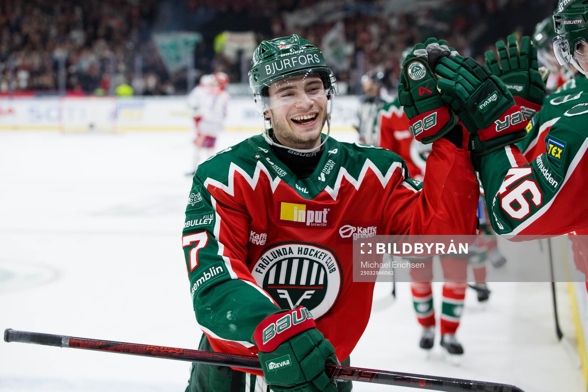 Frölundas Isac Born jublar