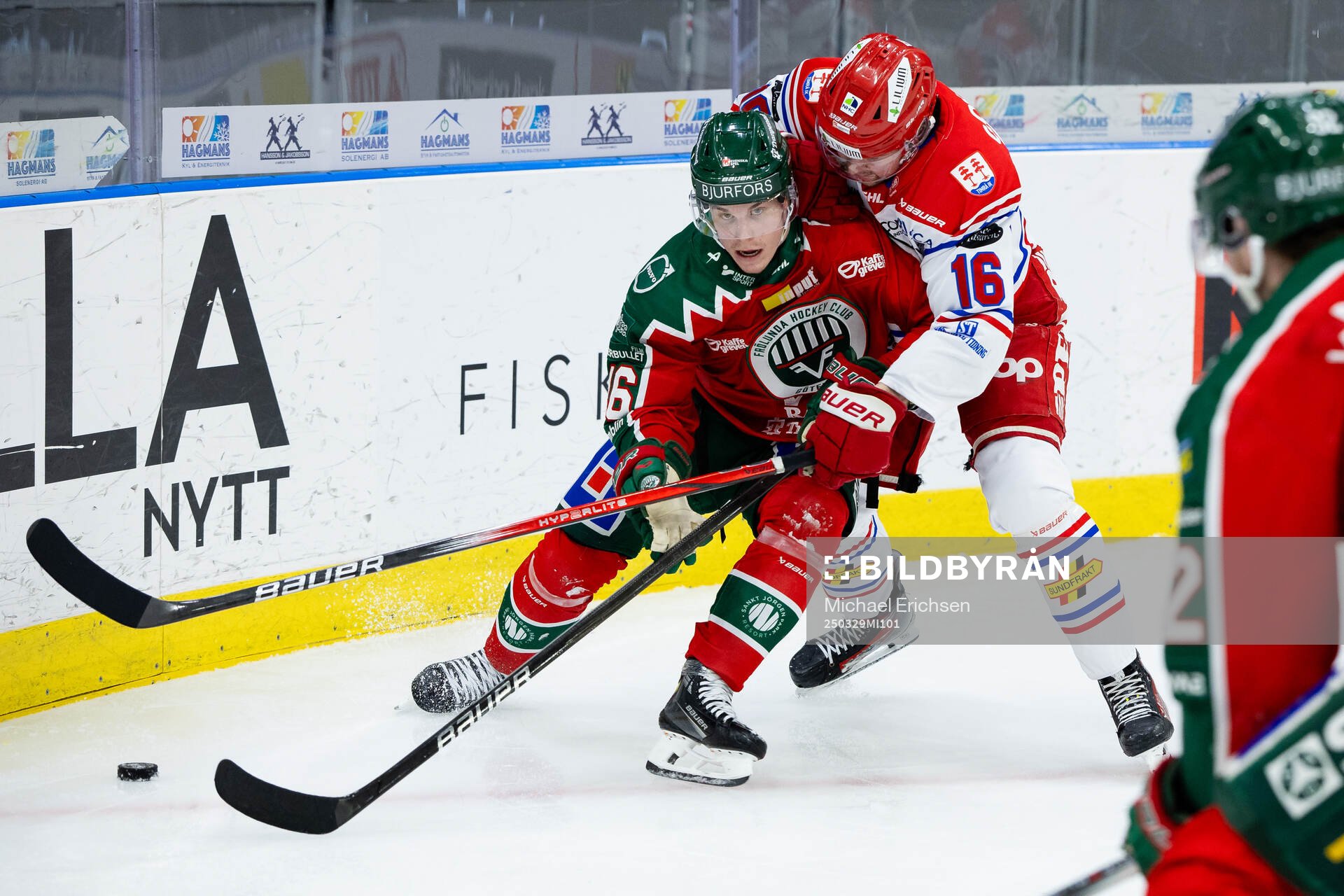 Frölundas Dominik Egli och Timrås Lukas Pilö