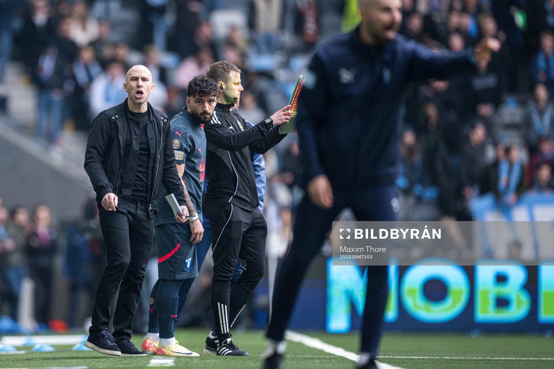 Malmö FFs tränare Henrik Rydström och Sead Haksabanovic