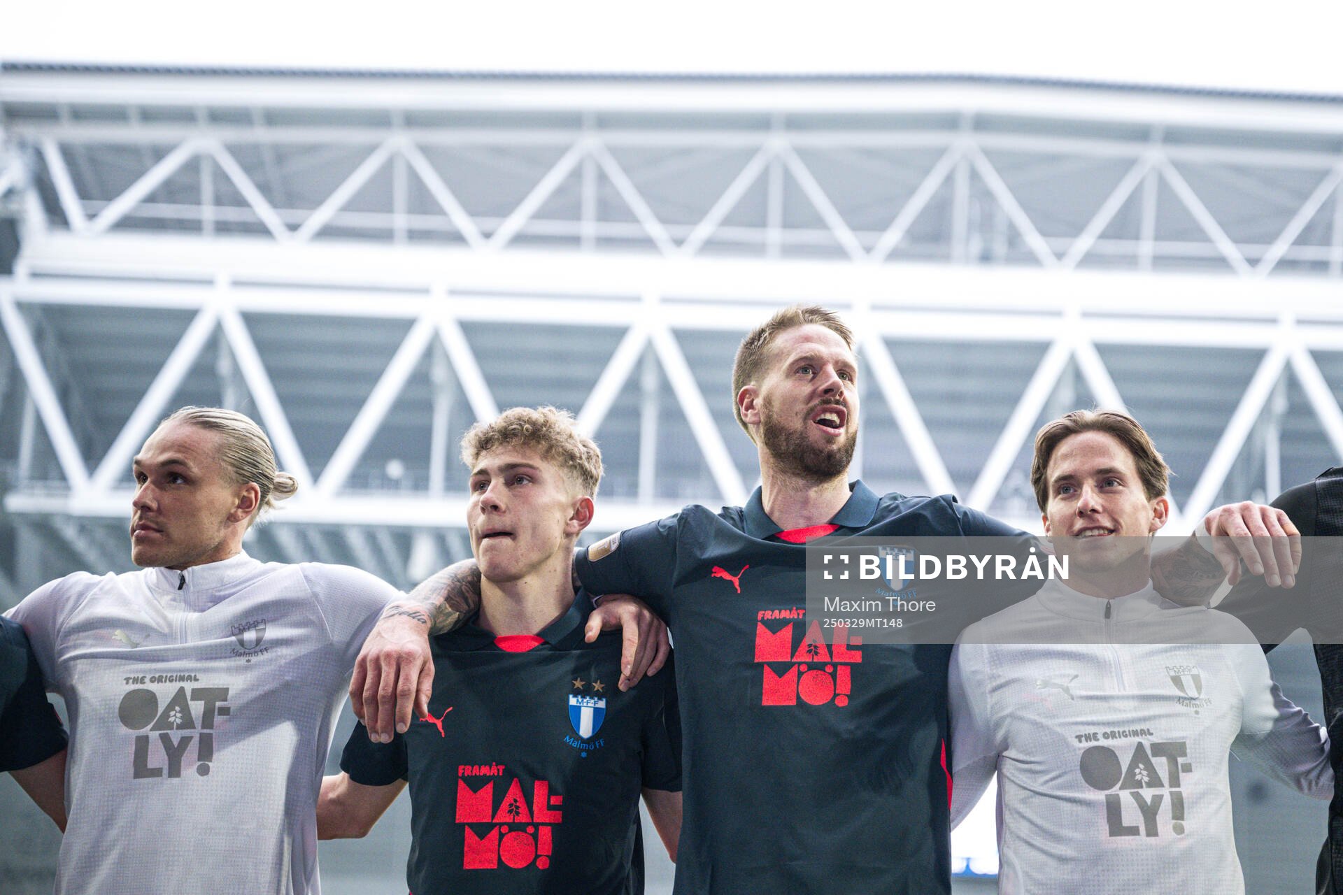 Malmö FFs Arnor Sigurdsson, Hugo Bolin, Pontus Jansson och