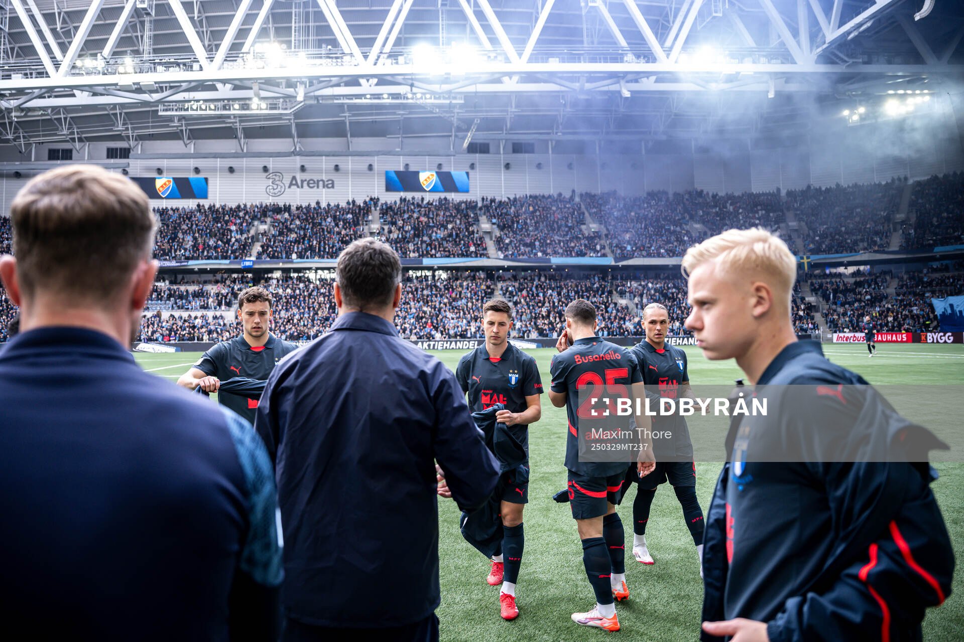 Malmö FFs Lasse Berg Johnsen, Arnor Sigurdsson och Otto