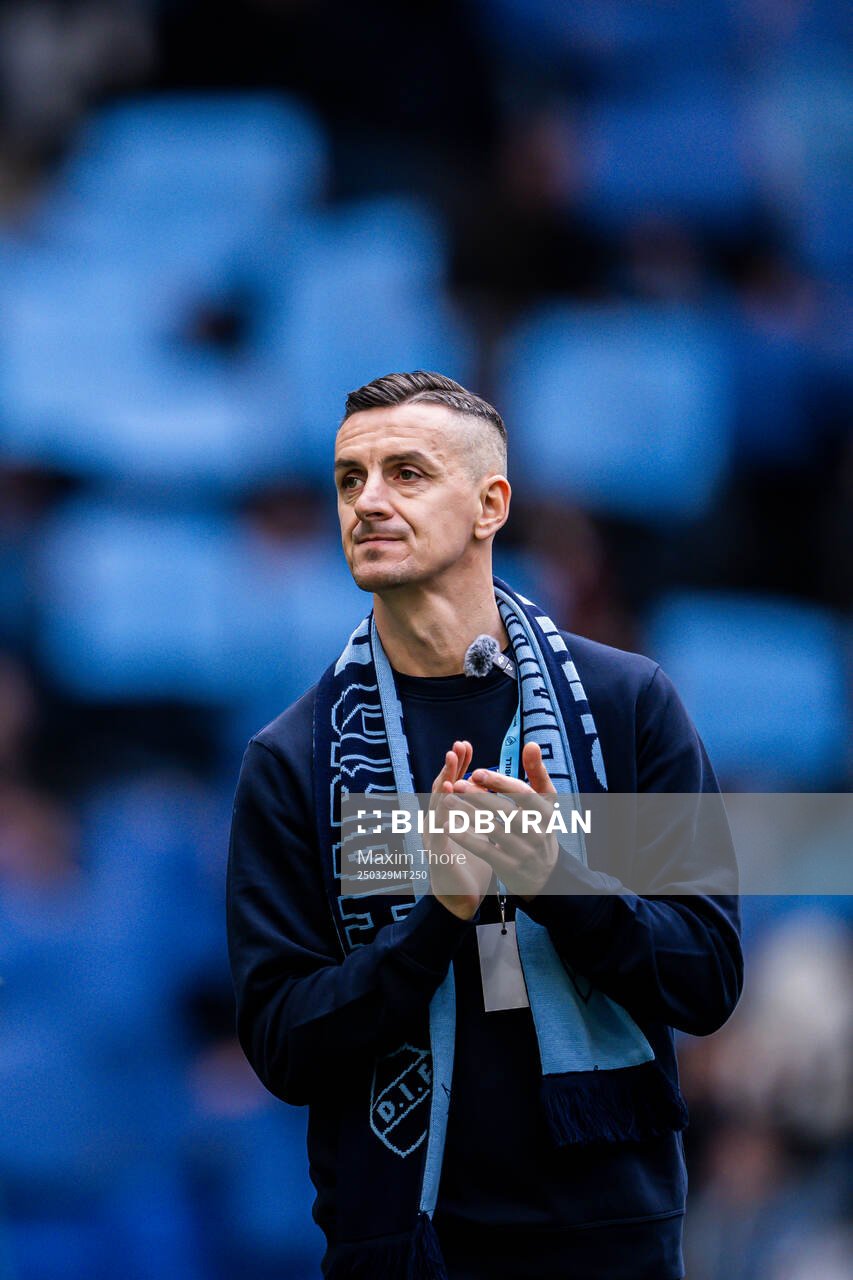 Djurgårdens tidigare spelare Haris Radetinac vid sin