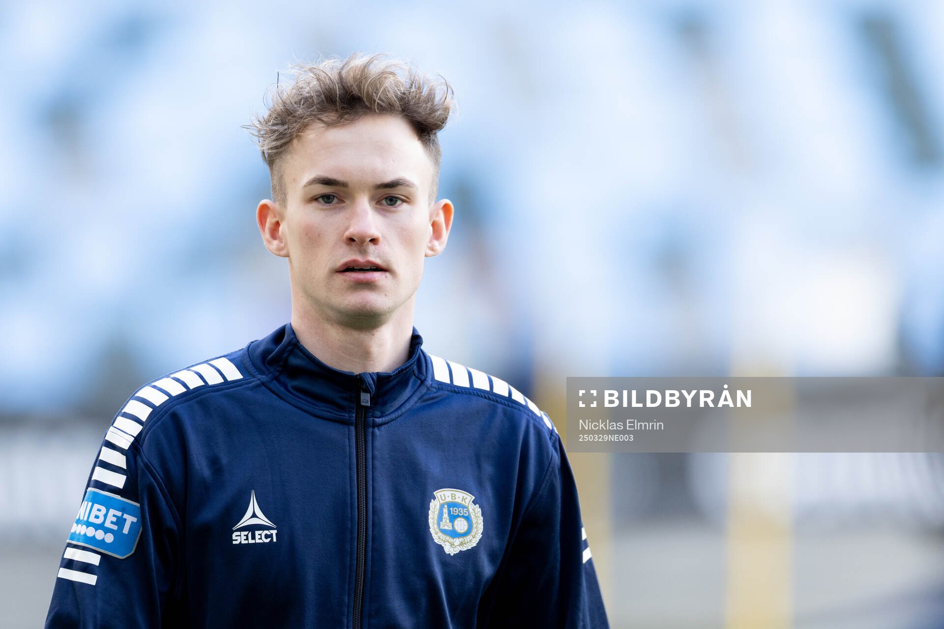Utsiktens Alexander Johansson inför fotbollsmatchen i Superettan mellan Örgryte och Utsikten den 29 mars 2025 i Göteborg. 