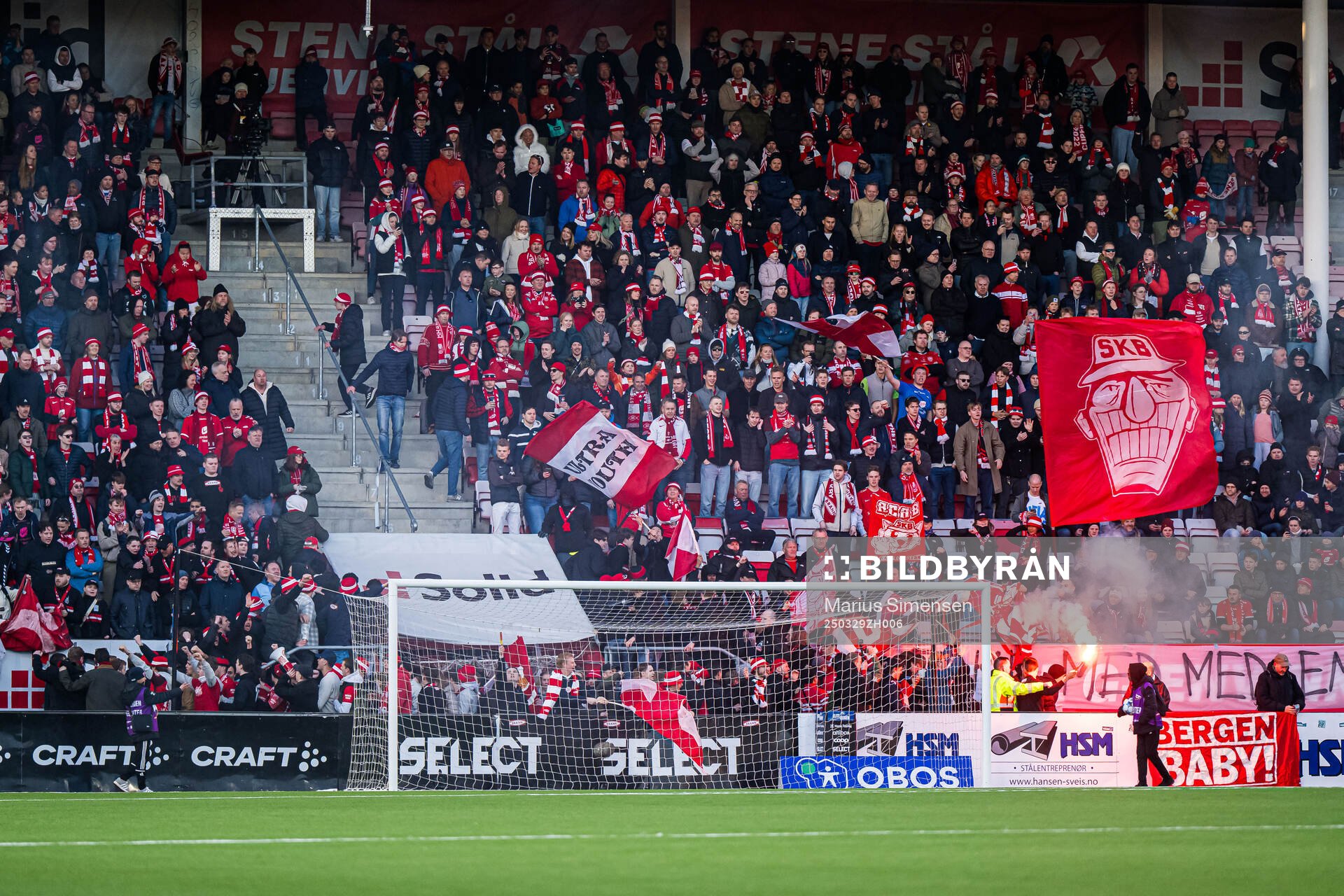 Spectators in the stands