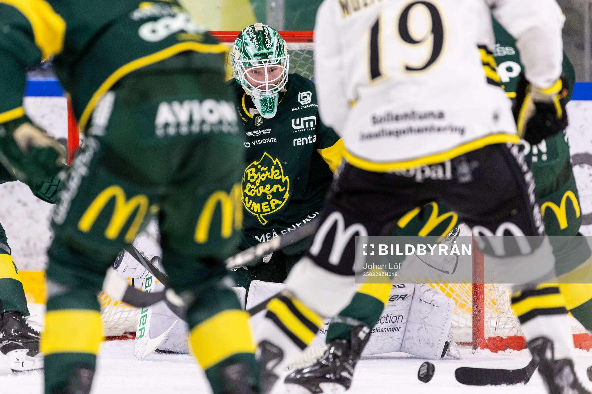 Björklövens målvakt Melker Thelin