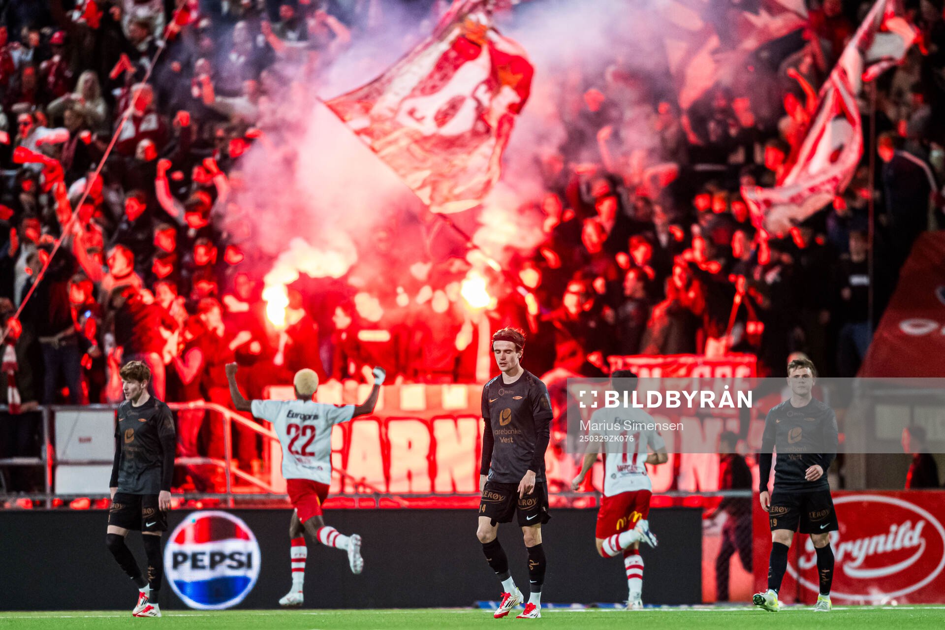 Ulrik Mathisen of Brann looks dejected