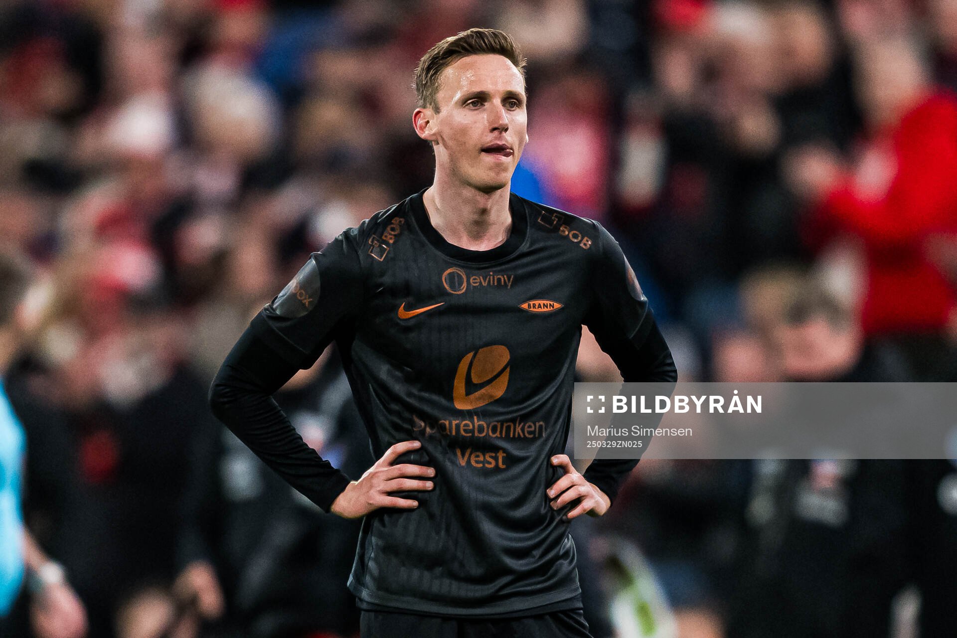 Joachim Soltvedt of Brann looks dejected